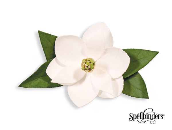 FLEUR MAGNOLIA SUR PINCE MÉTAL 20CM OR 8720573808682
