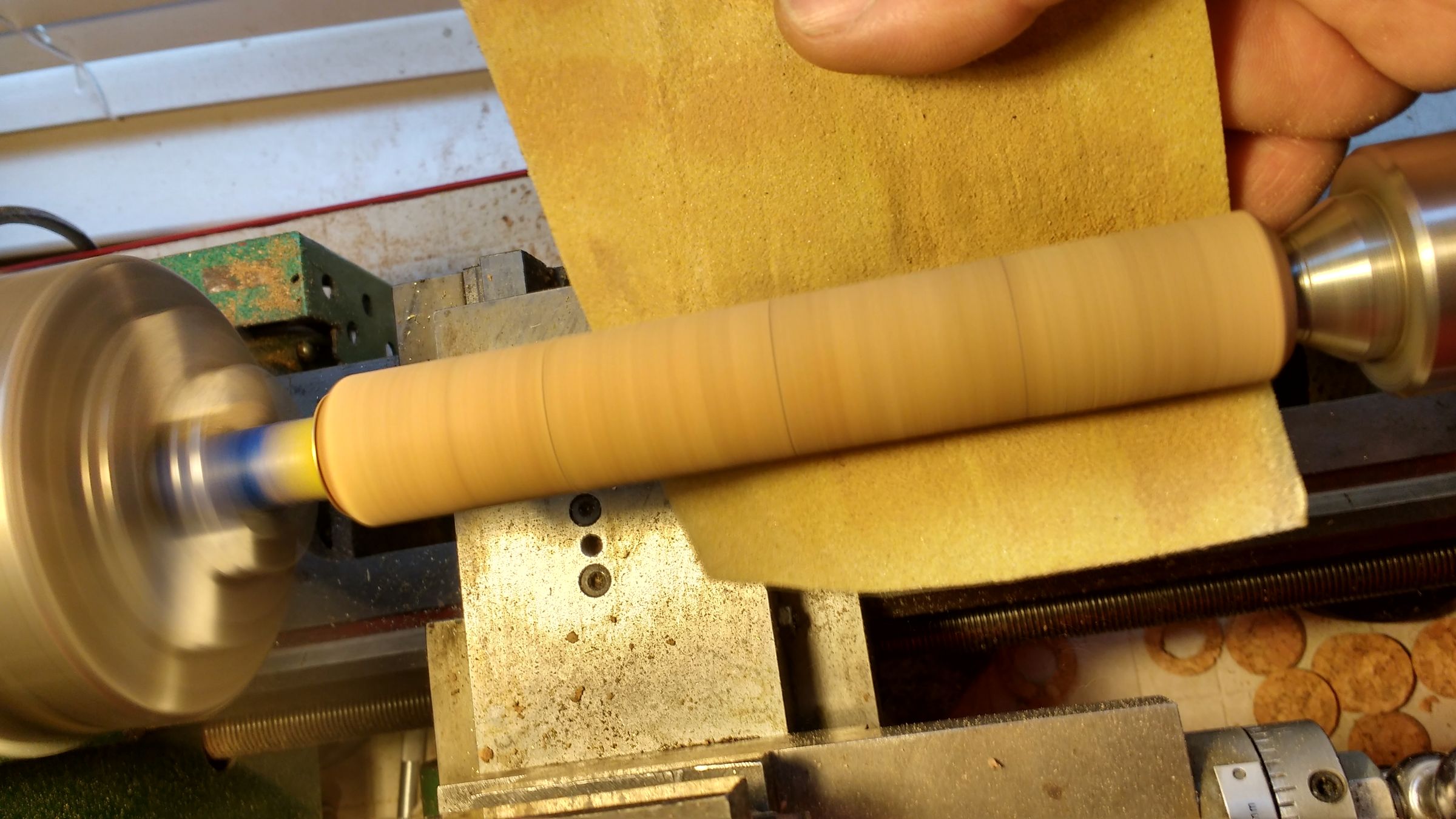 Wine Cork Fishing Rod Grip Made on a Metalworking Lathe 9 Steps (with