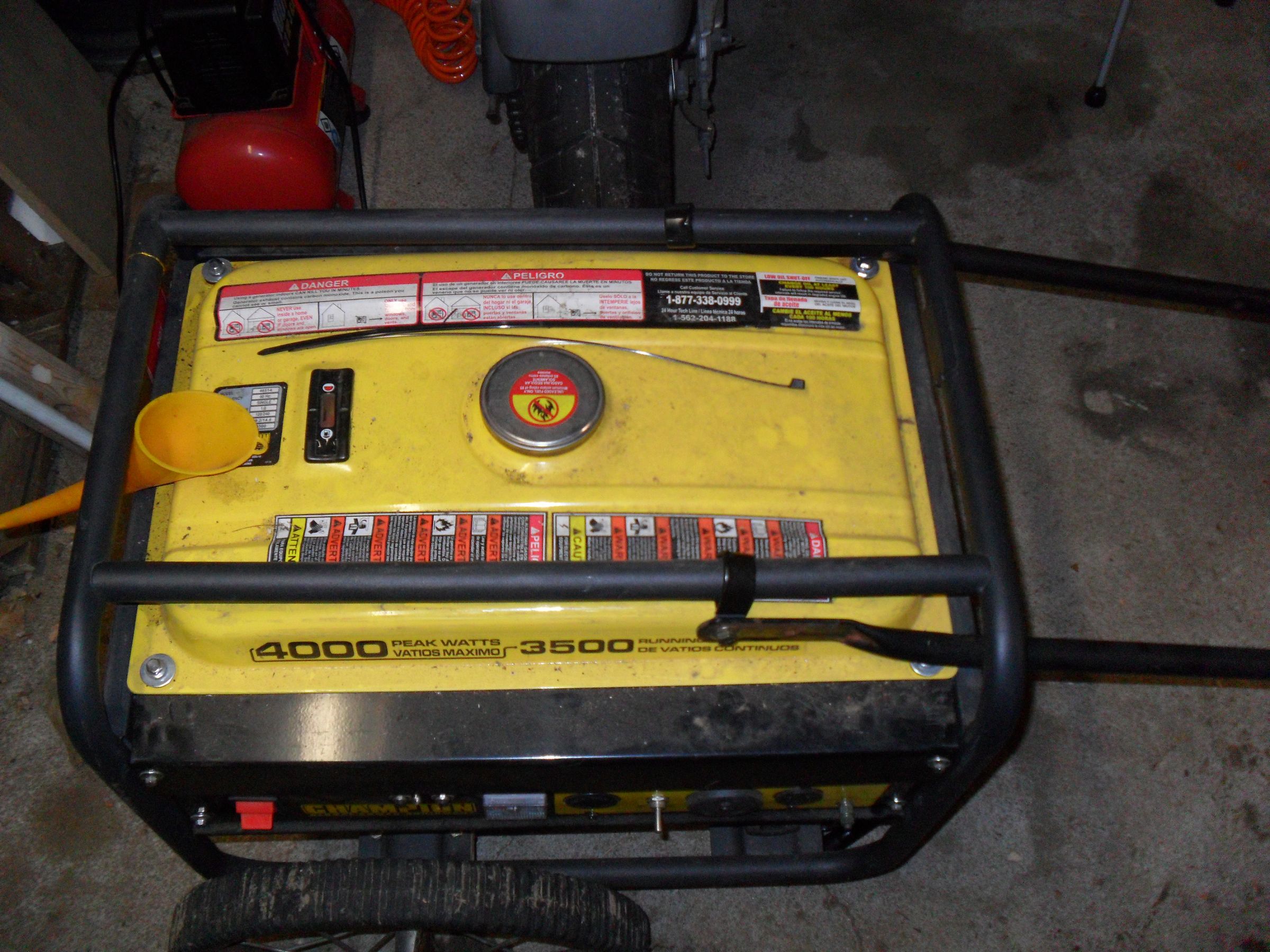 Generator Needed Wheels and Handle
