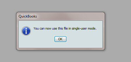OK You Are Now a Single User