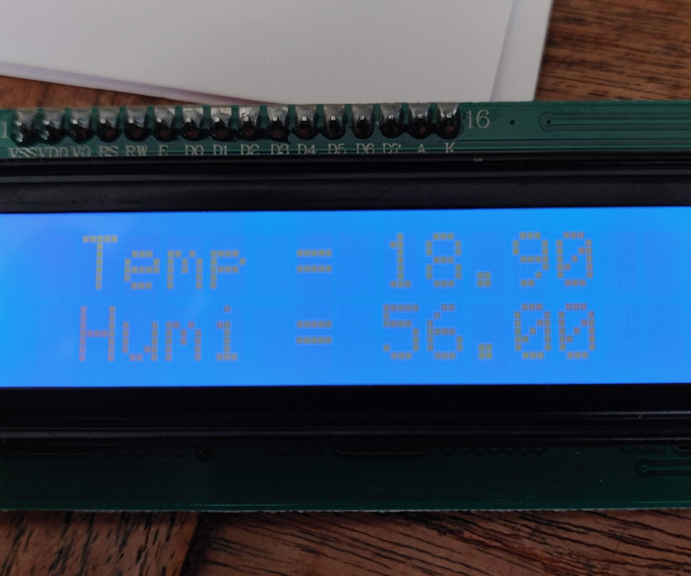 Arduino Nano Temperature and Humidity With DHT11 and an LCD