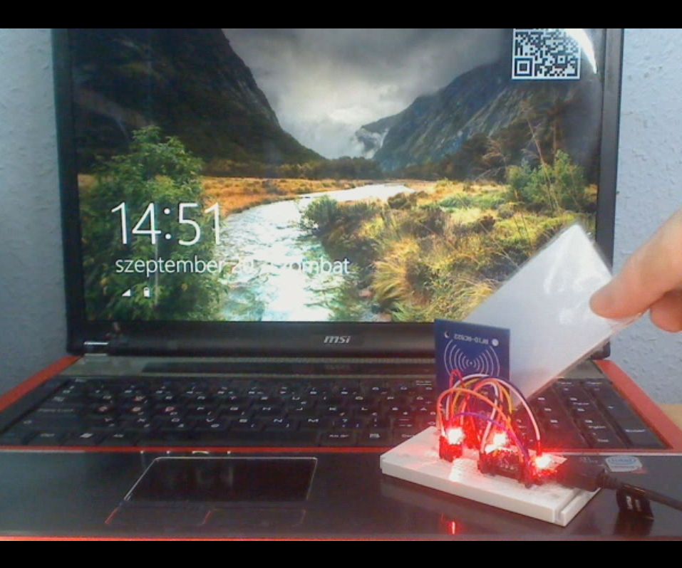 Arduino RFID And/or QR Code Windows Login