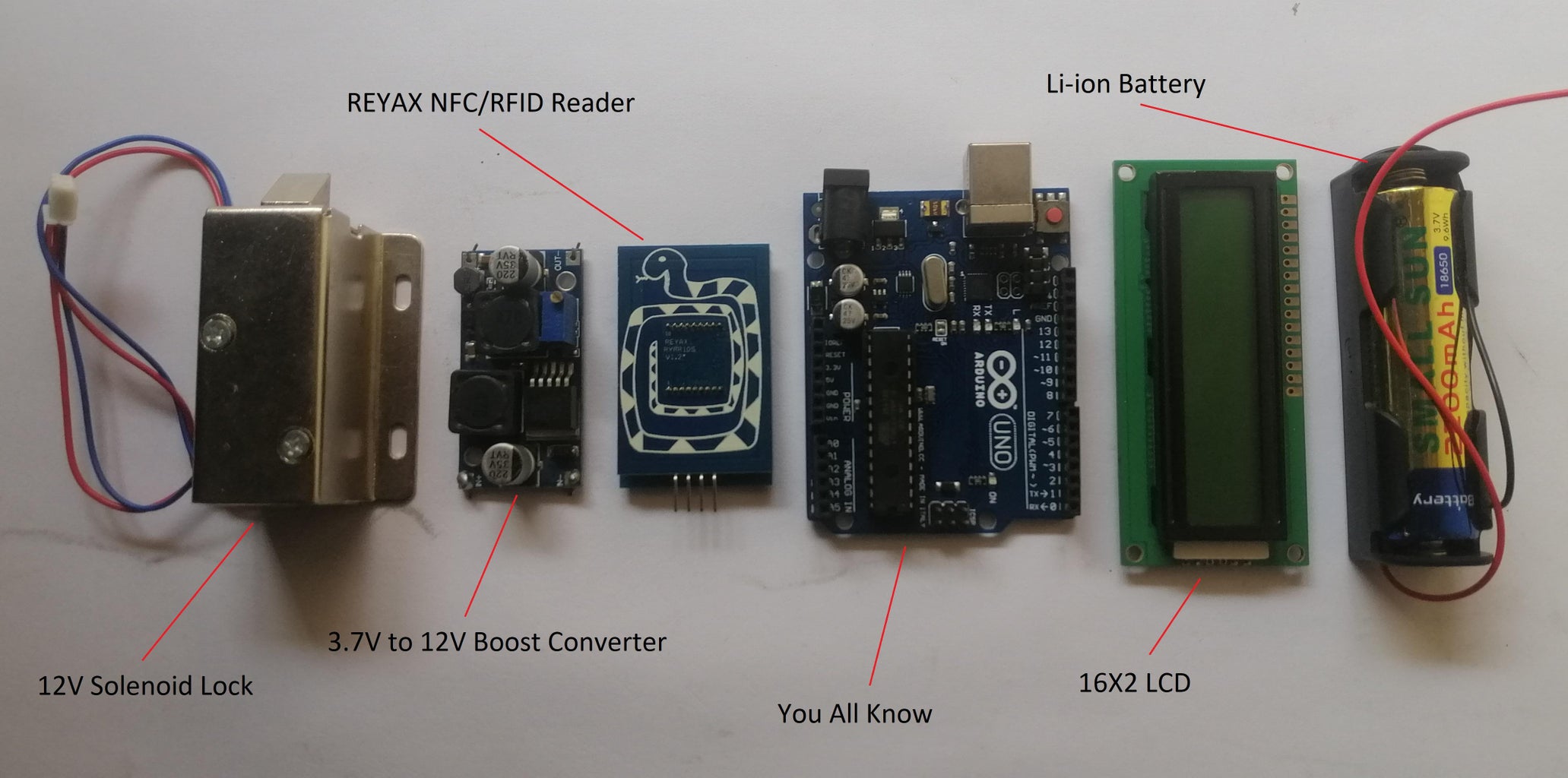RFIDNFC Door Lock 7 Steps with Pictures Circuit Diagram