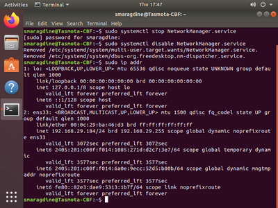 Network and Open-SSH Configuration 