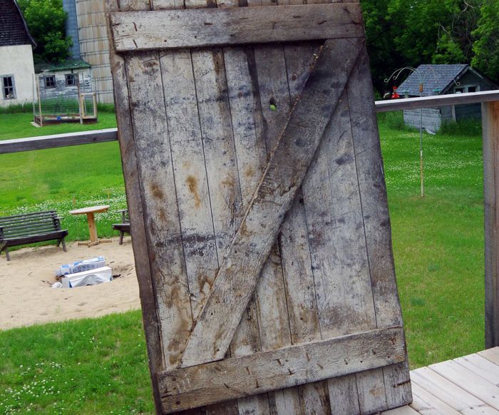 Barn Door Table, Simple Base for Our Deck!
