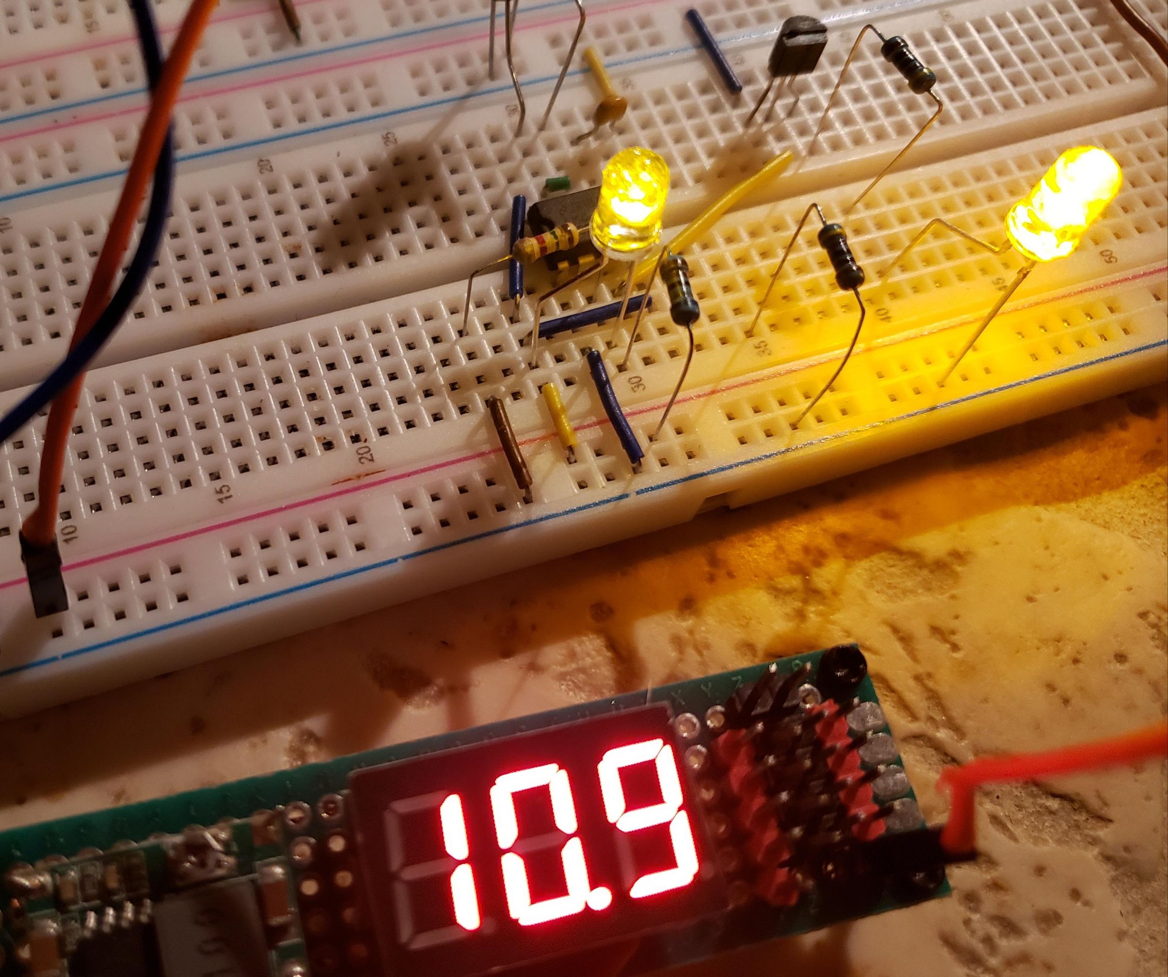 "Candle Flicker" LED As QuasiSquare Wave Generator (Geiger Counter