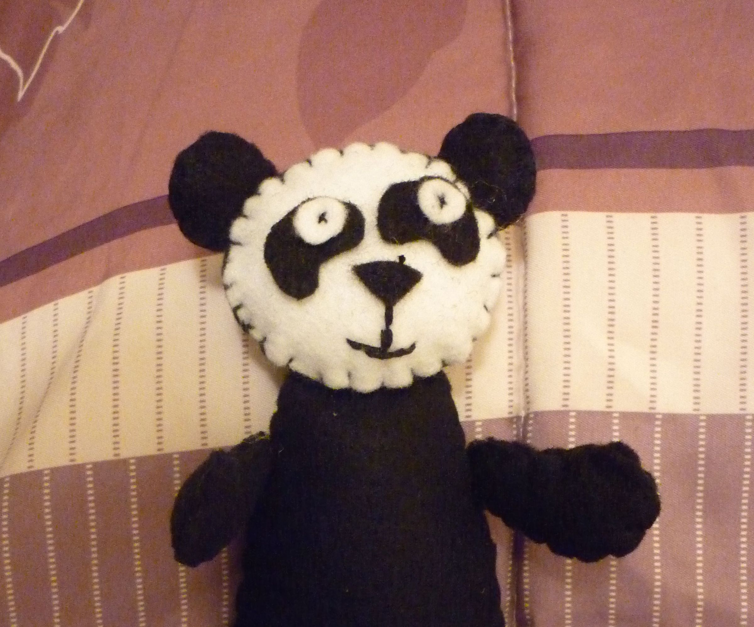 DIY Felted Panda or Spectacled Bear: Spread Conservation