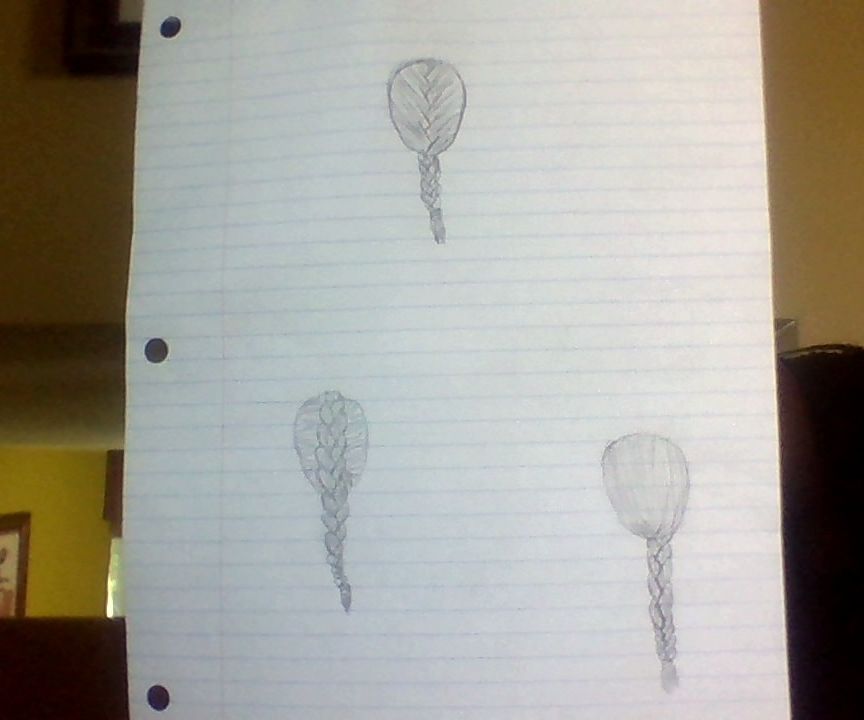 How to Draw a Braid, a Dutch Braid, and a French Braid.
