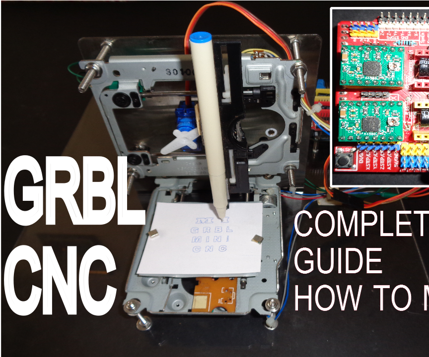 How to Make GRBL + CNC V3 Shield Based Mini CNC Machine From Scrap DVD Drive