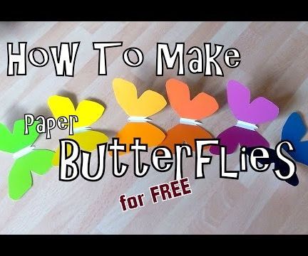 Paper Butterflies (for Free) DIY *NO Origami*