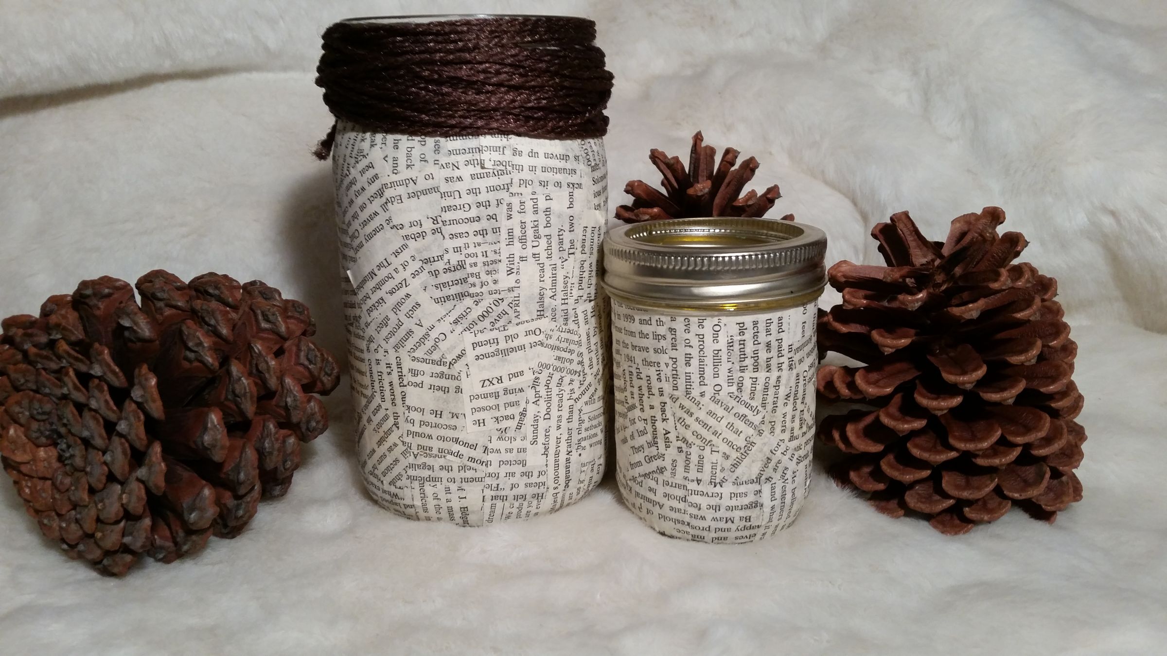 Book Page Mason Jar