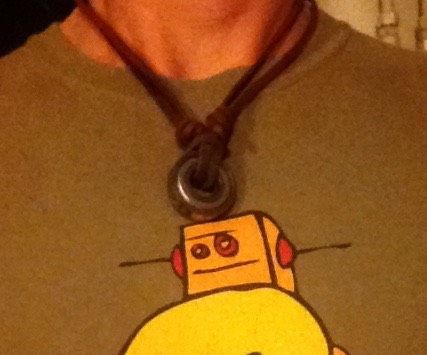 Engraved Skate Bearing Pendant