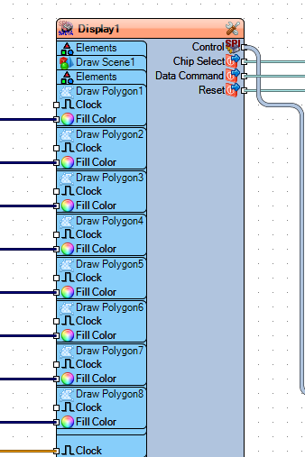 In Visuino Set the Display In Visuino Set the Display