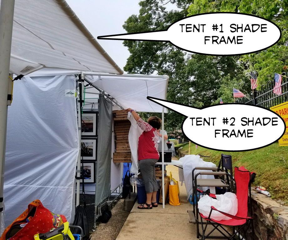 PVC Extended Shade Frame for Craft Show Tents