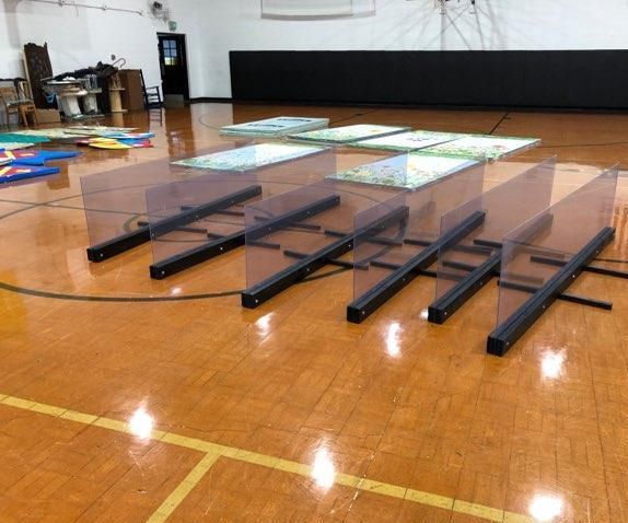 School Cafeteria Plexiglass Partitions for Covid Safety