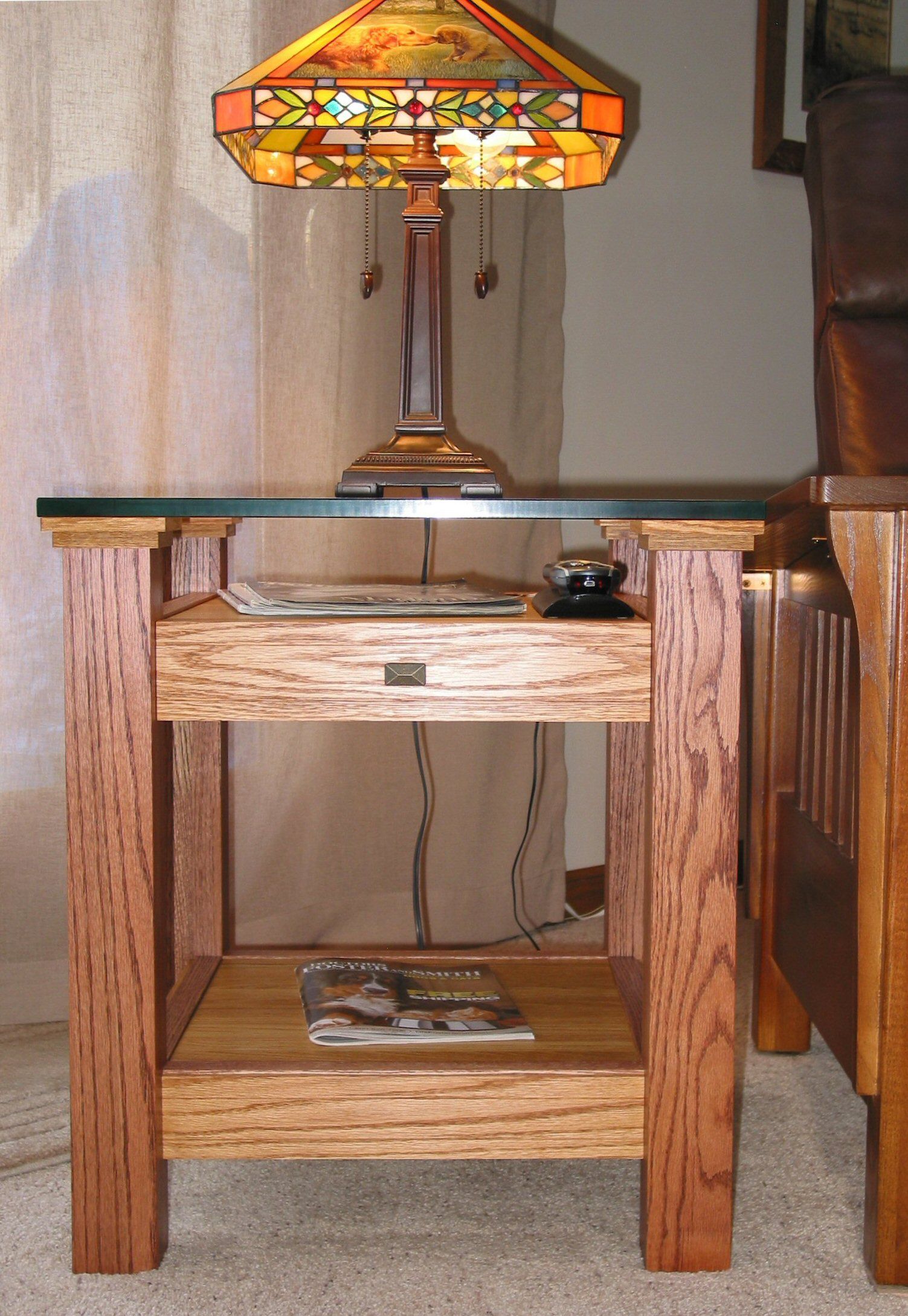 Oak & Glass Display Top End Table 13 Steps (with Pictures