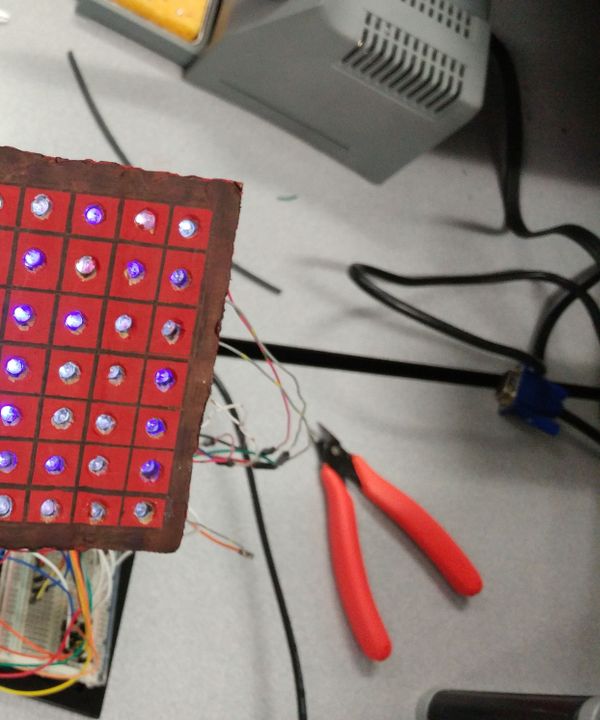 8 by 7 LED Matrix (easy)