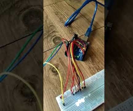 LED Lights Reflecting Sound Level Using Microphone and Arduino Uno