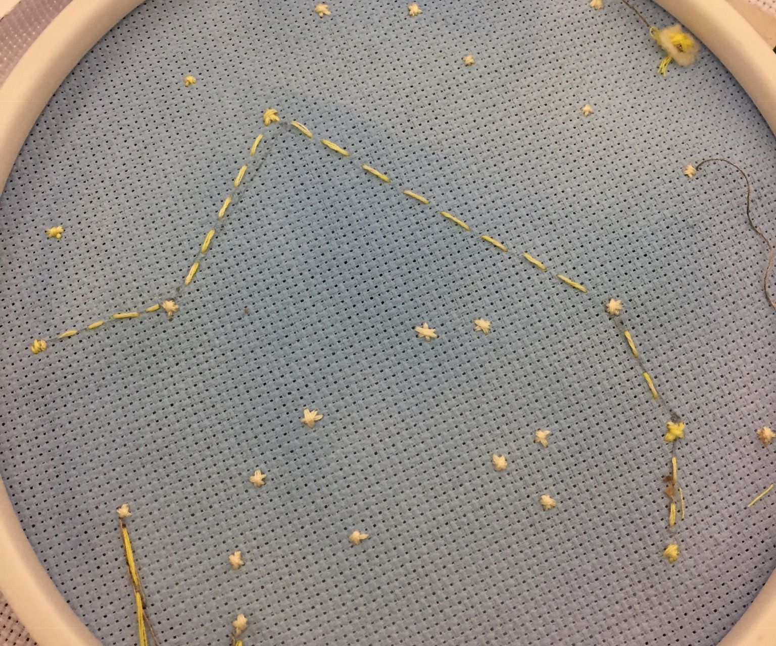 Constellation Embroidery Light Switch