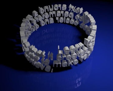 Spiral 3d Text in Fusion