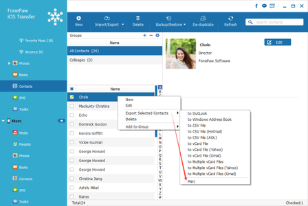 Transfer Contacts From IPhone to IPhone