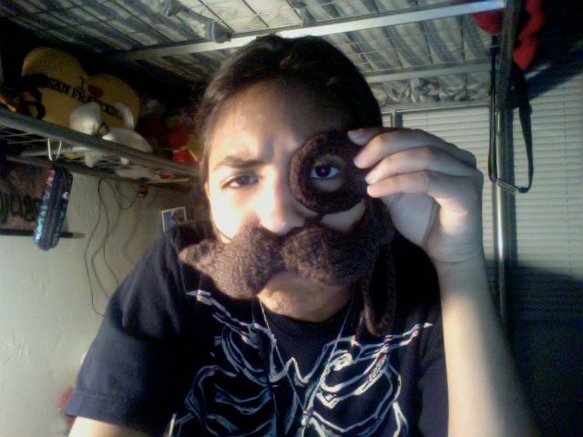 Classy Brown Mustache&Monocle