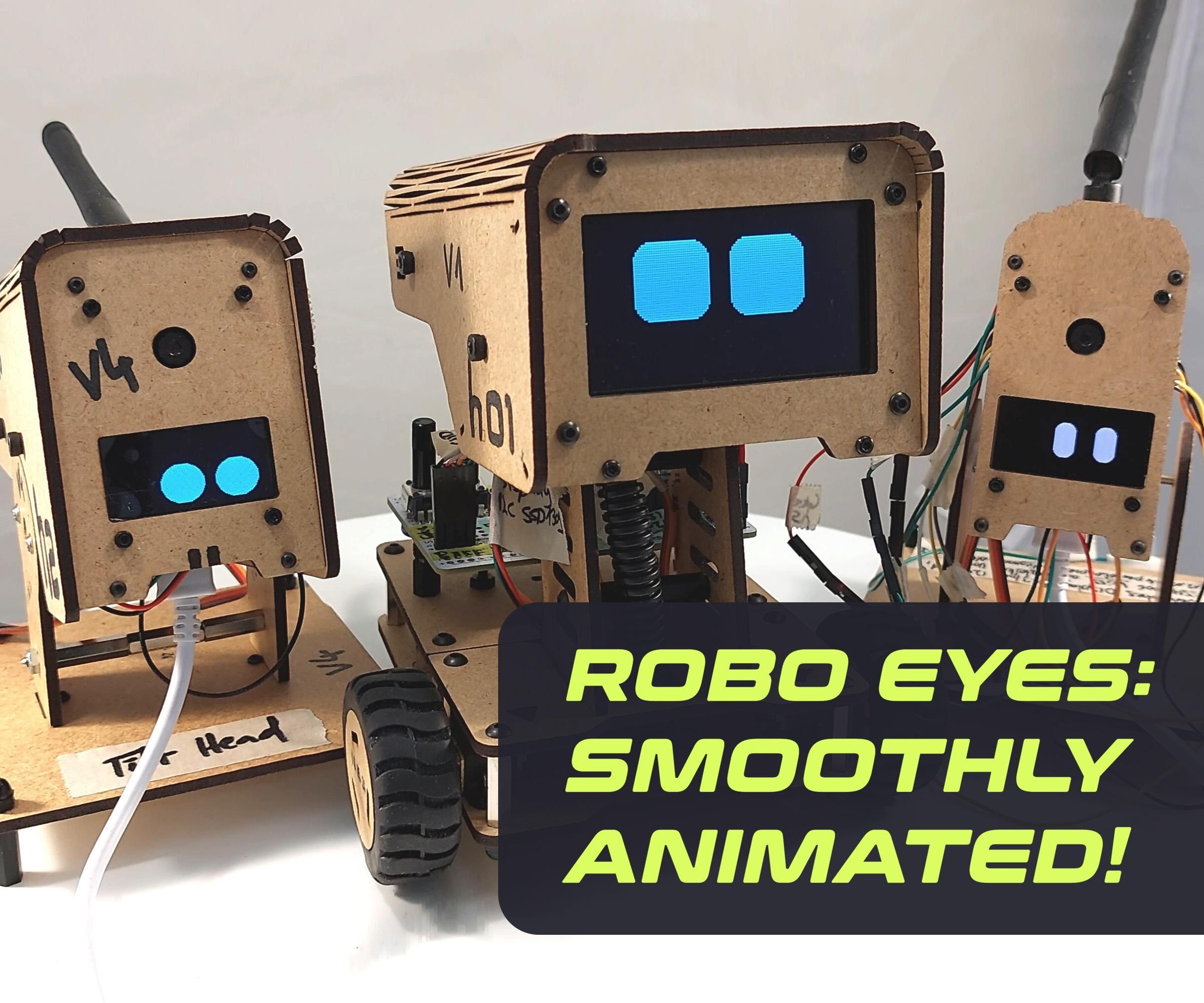 Smoothly Animated Robot Eyes on OLED Displays With the RoboEyes Library