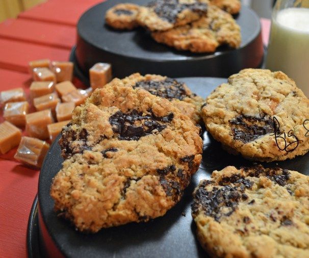Chocolate Caramel Oatmeal Cookies