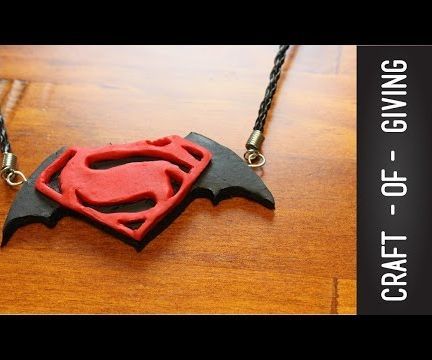 DIY BATMAN V SUPERMAN Polymer Clay Necklace | Craft of Giving