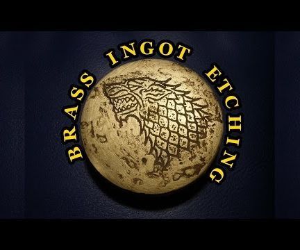 Etching of a Brass Ingot. House Stark Sigil