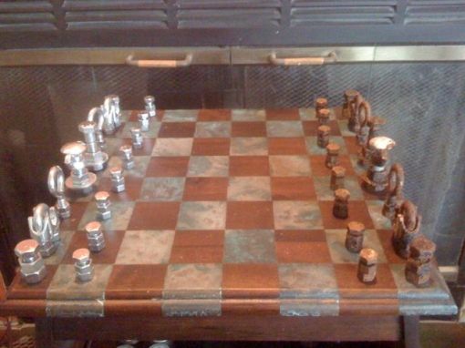 Steampunk-Inspired Hardware Chess Set