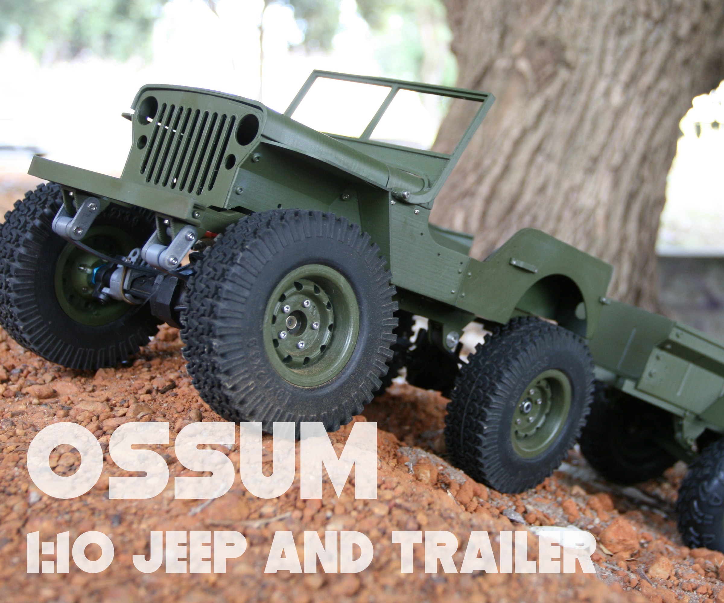 3D Printed MB Jeep and M416 Trailer in 1:10 Scale