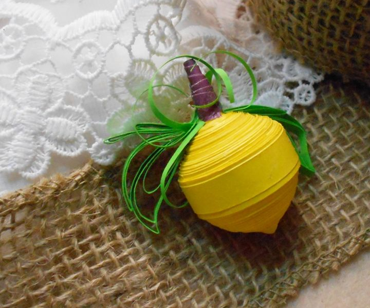 3D Quilled Lemon