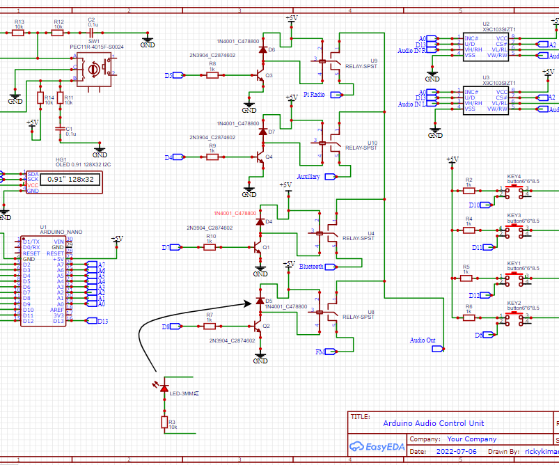 Arduino Audio Control Unit