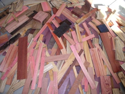 LASTLY, SCRAPS OF EXOTIC WOOD