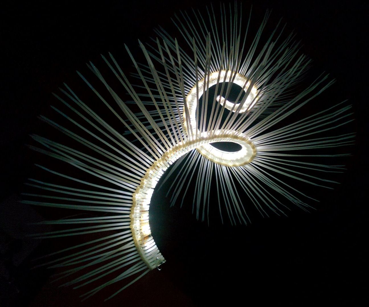 Zip Tie Spiral Pendant Lamp
