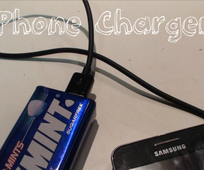 Phone Charger With a Smints Box