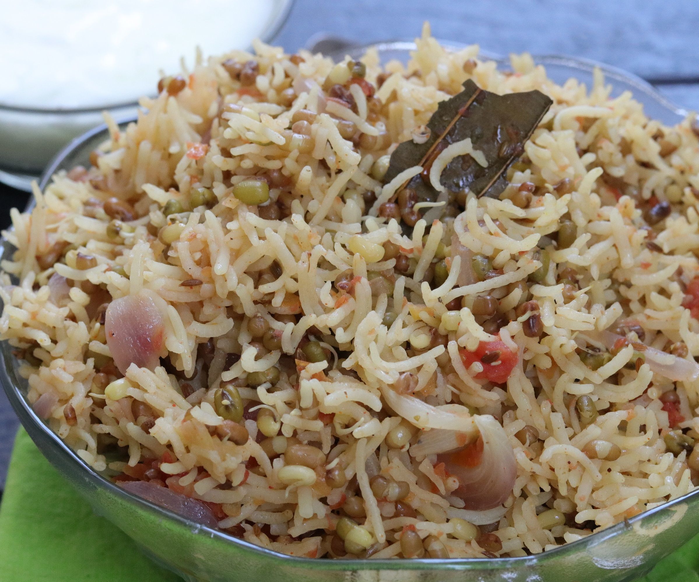 Sprouts Pulao - One Pot Meal