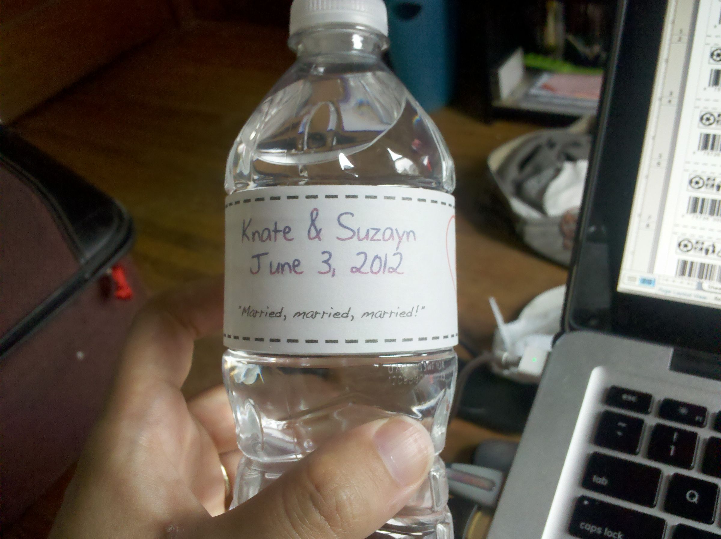 Personalized Water Bottles from Freezer Paper!