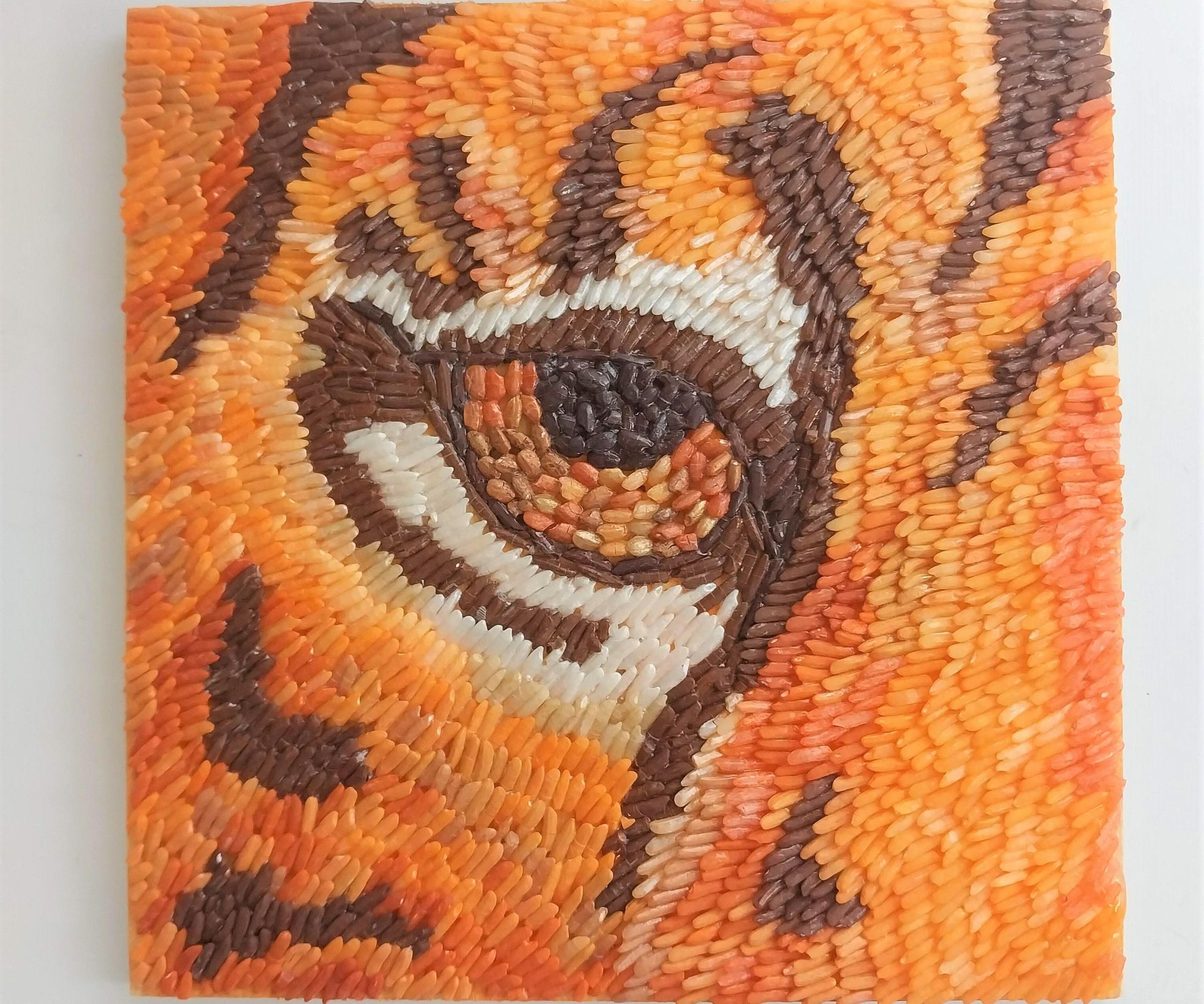 Eye of the Tiger Rice Painting