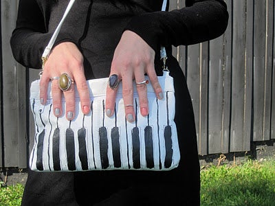 Upcycled Piano Virtuoso Clutch