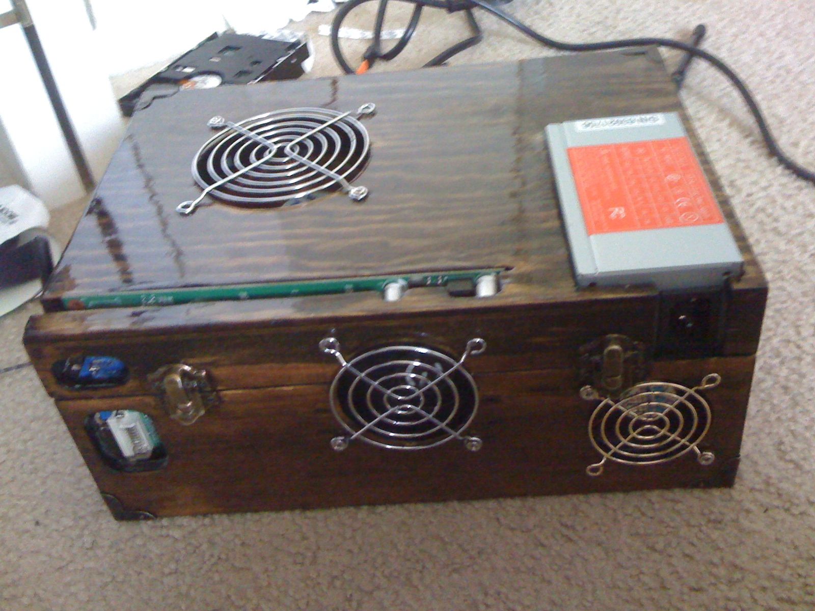 $8 Wooden Box Computer Case Mod!!