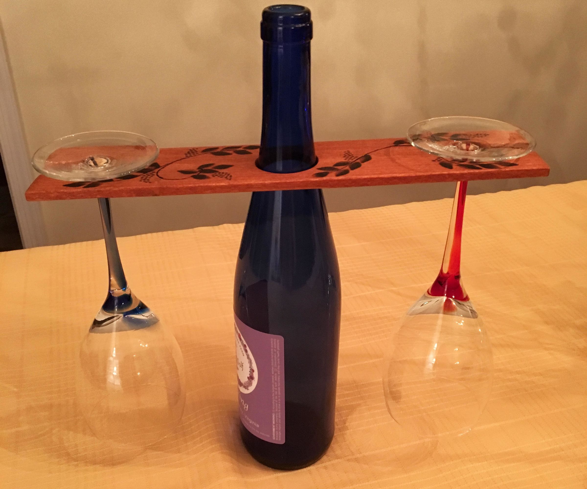 Wooden Wine Glass Rack