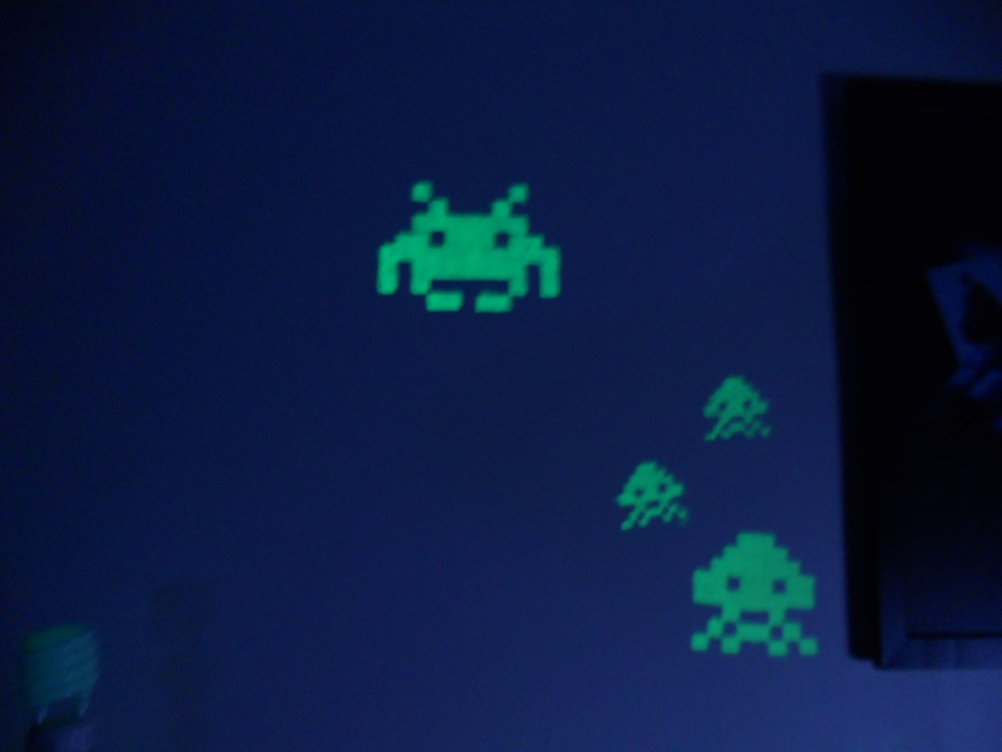 Glowing Space Invaders