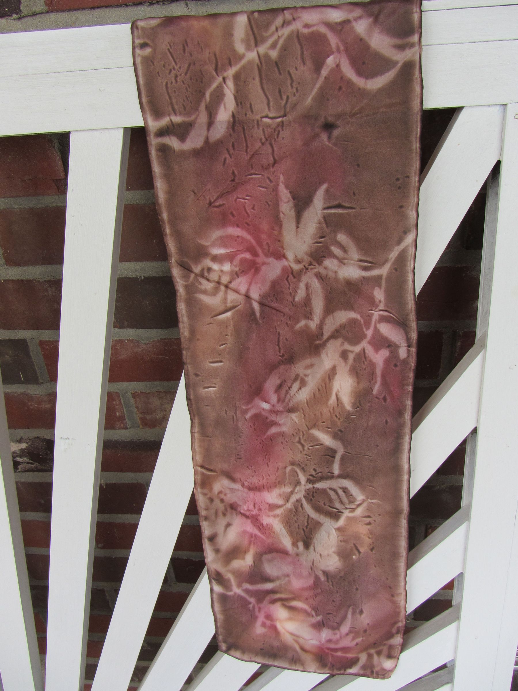Sun Printing Silk or Bamboo Scarves or Fabric