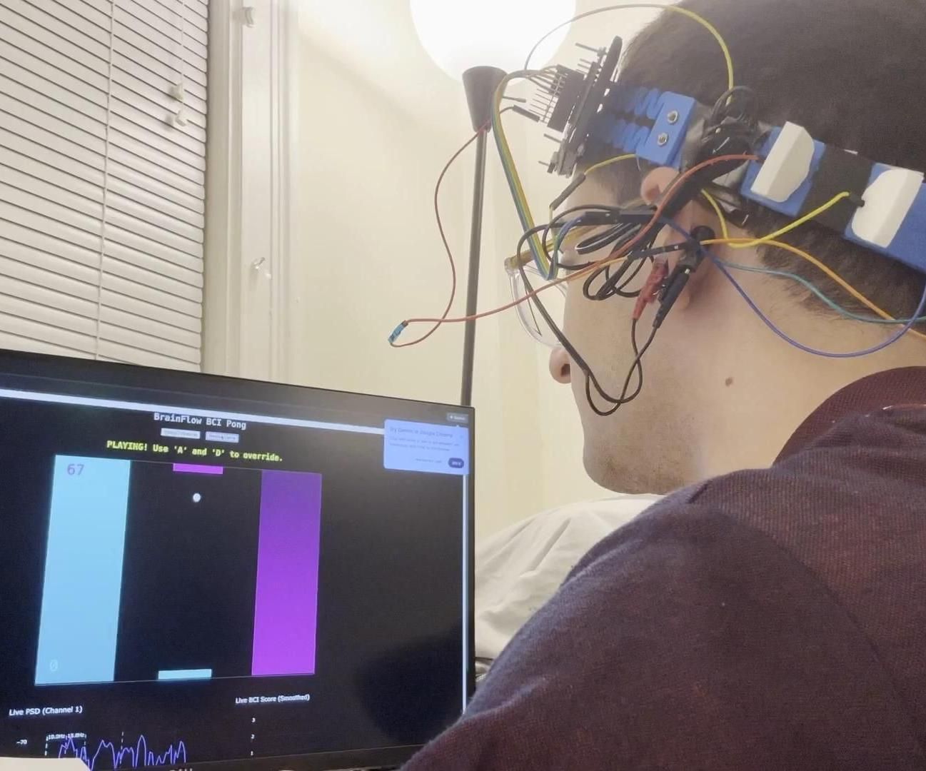Playing Pong With Your Mind! DIY Brain Computer Interface W/ (Cerelog ESP-EEG) Using SSVEP BCI Tech