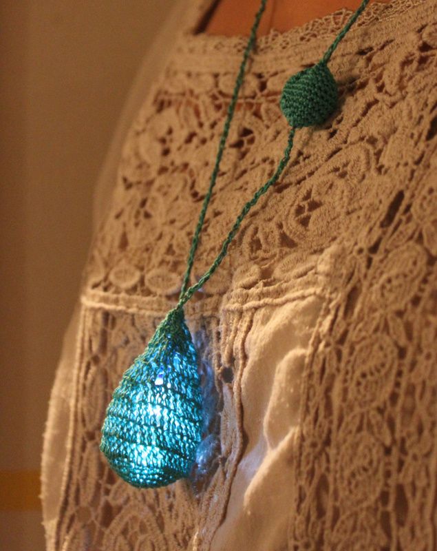 Glittery Raindrop Necklace