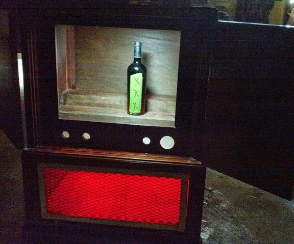 Cool, Fancy Tv Cabinet Turned Liquor Cabinet