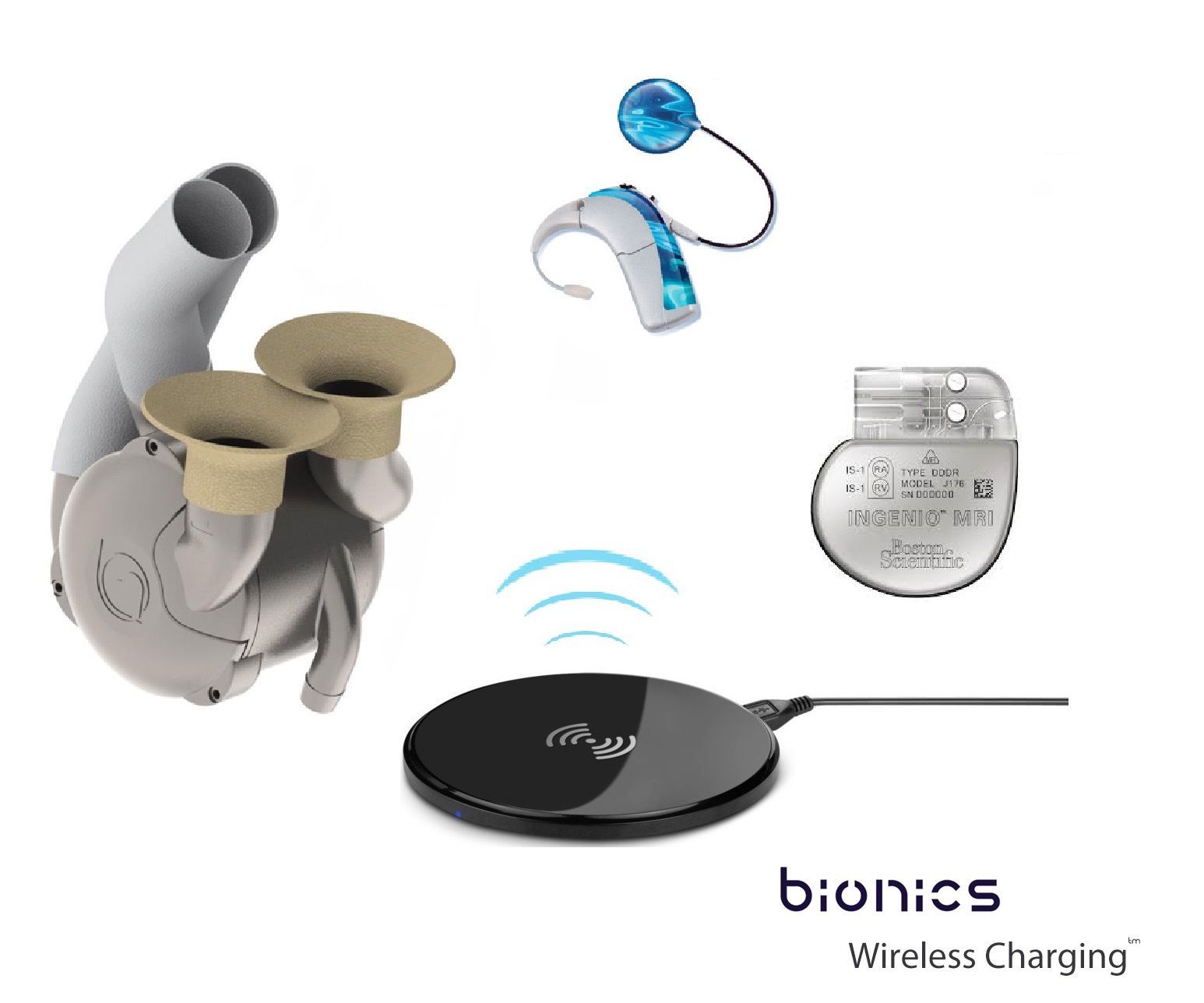 Bionic Organs/Devices/Limbs Wireless Charging