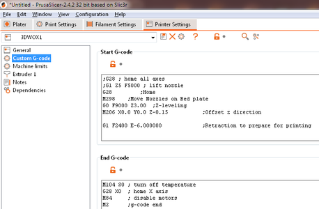 Configure the Prusa Slicer Settings